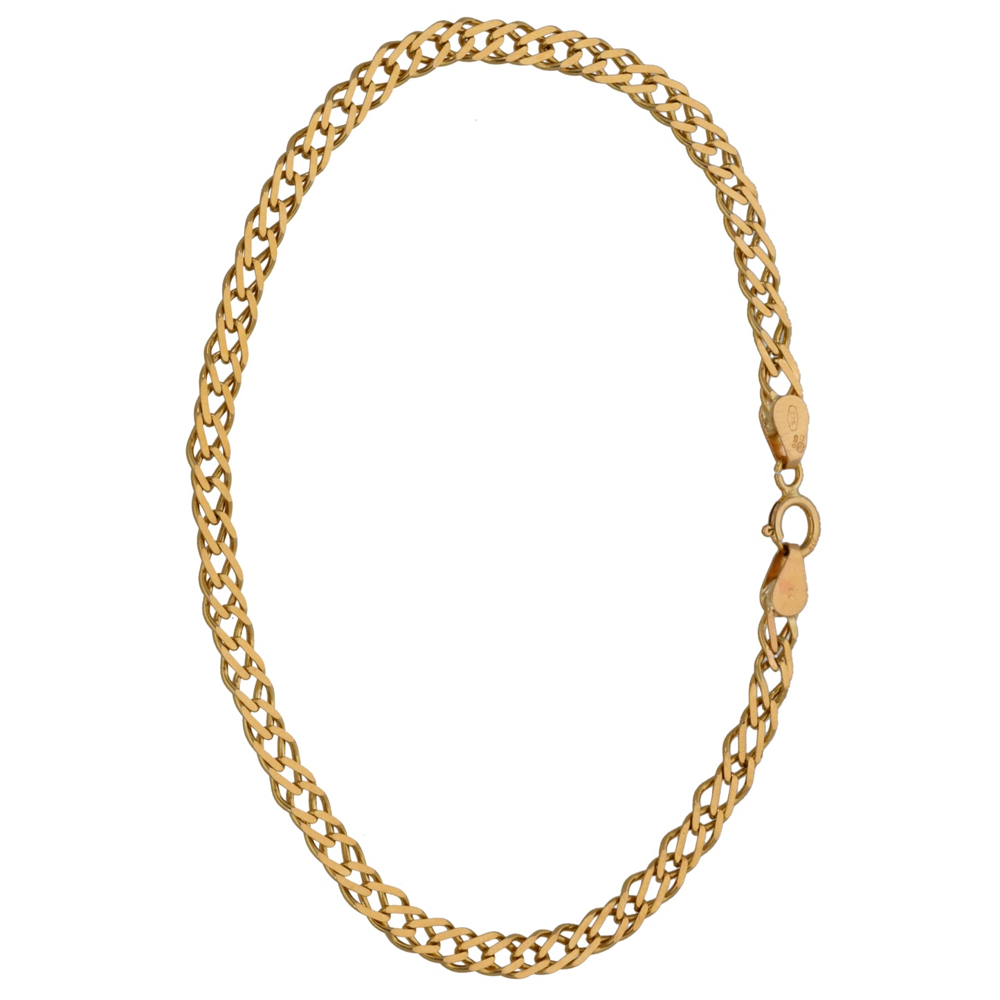 9ct Gold Double Curb Bracelet