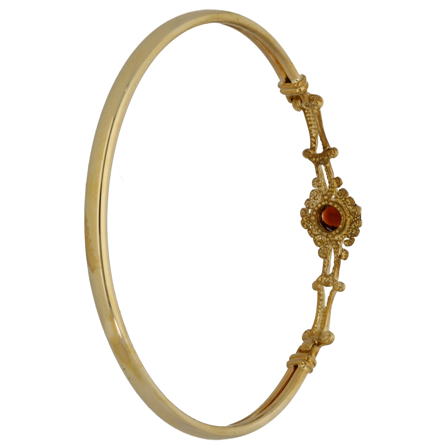 9ct Gold Garnet Bangle