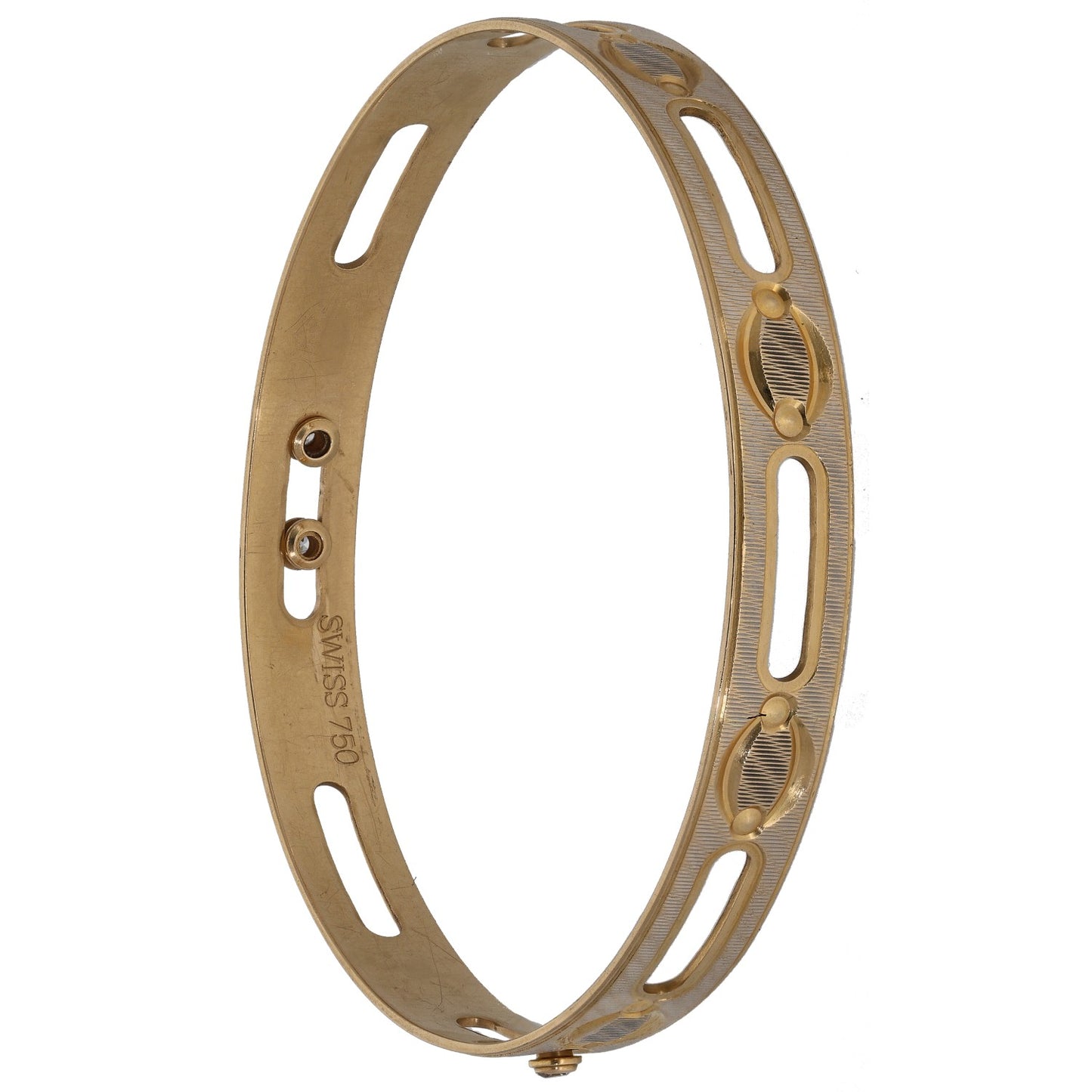 18ct Gold Cubic Zirconia Alternative Bangle