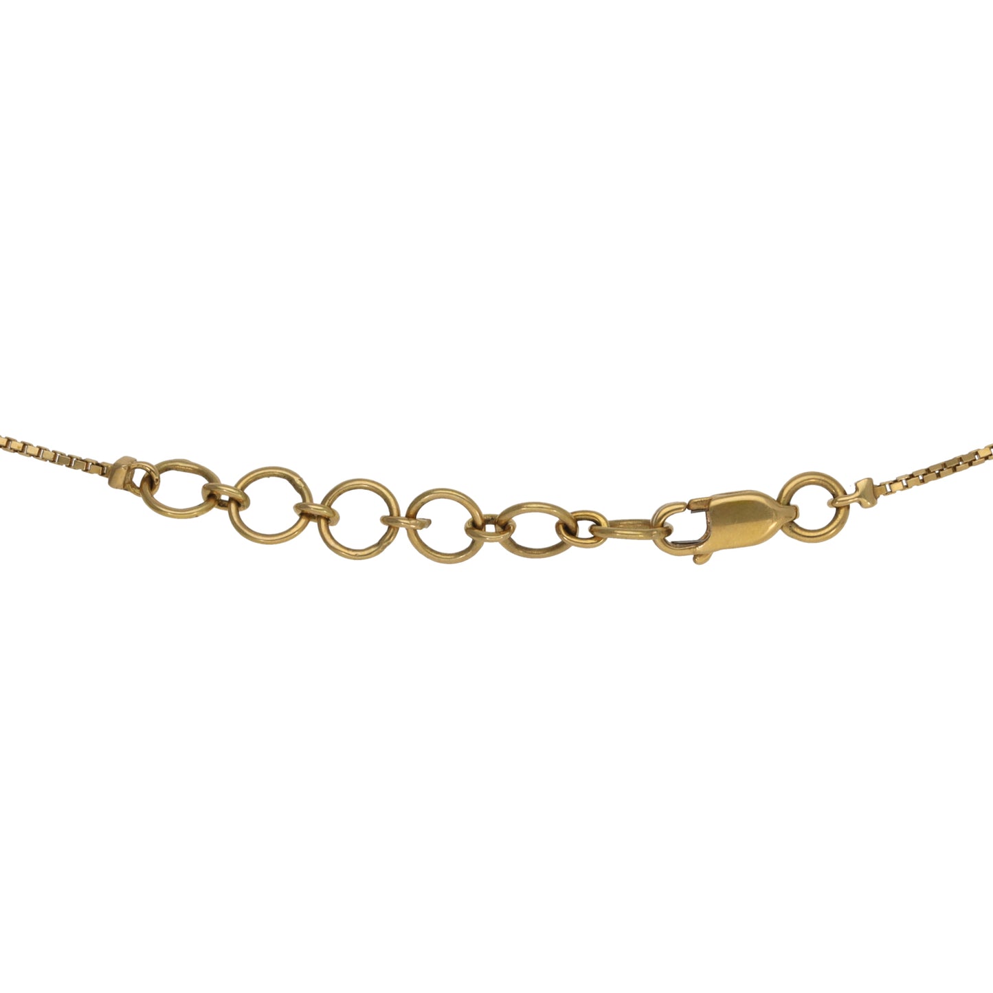 18ct Bi-Colour Gold 0.17ct Diamond Fancy Necklace 14"