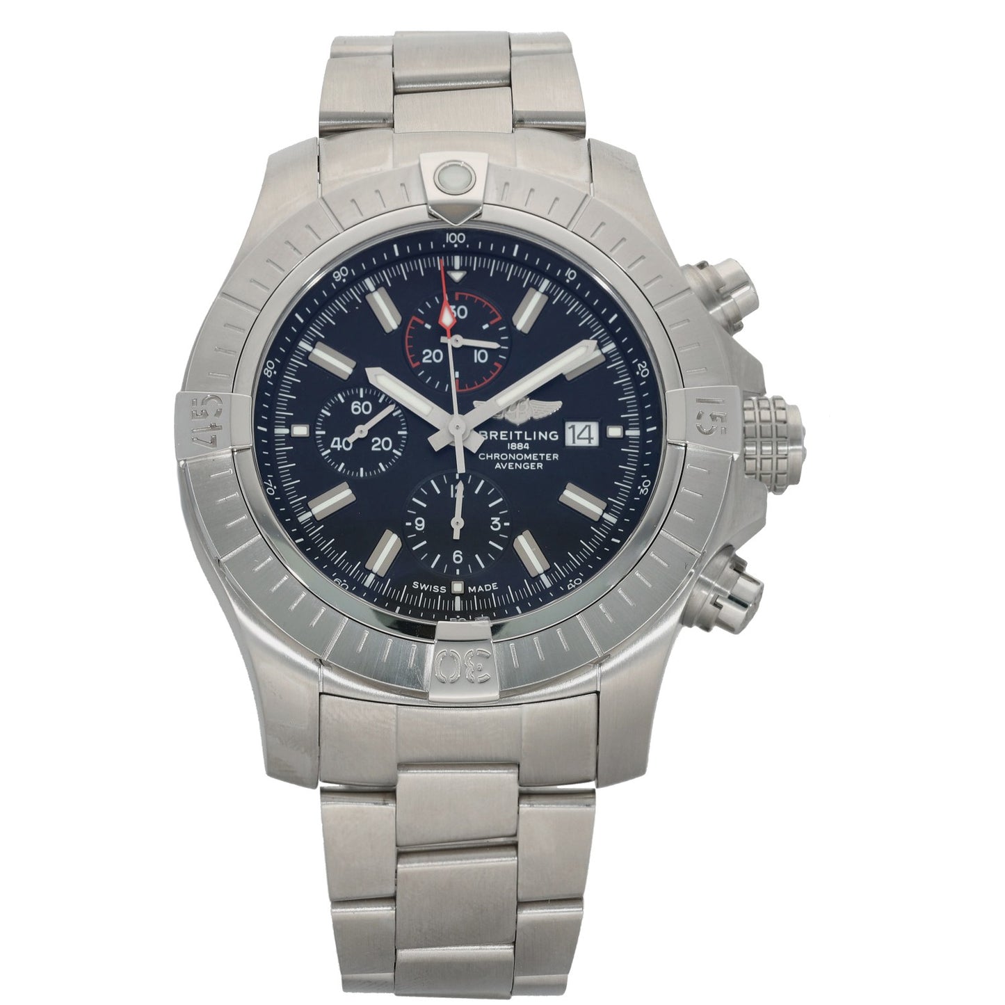 Breitling Super Avenger A13375 48mm Stainless Steel Watch