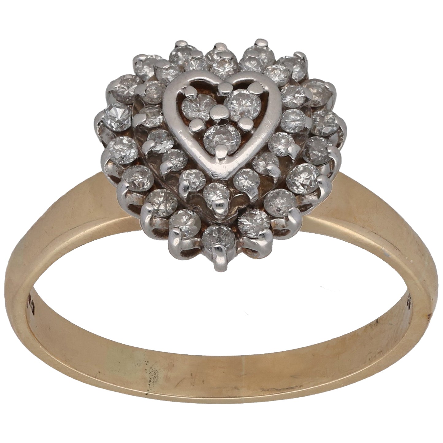 9ct Gold 0.57ct Diamond Cluster Ring Size R