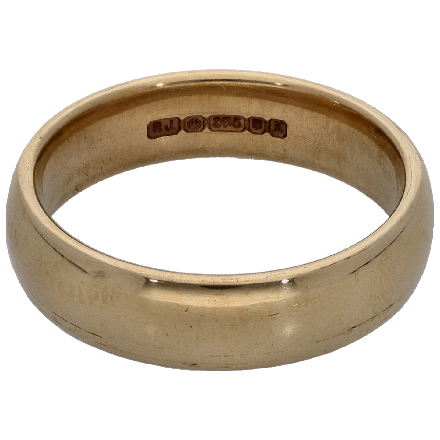9ct Gold Plain Wedding Ring Size K