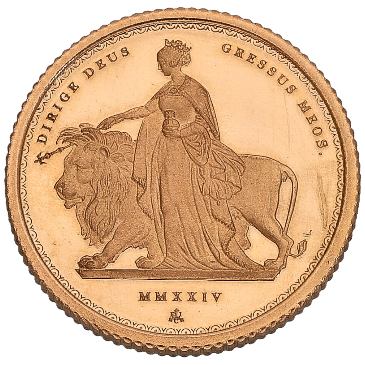 22ct Gold King Charles III Quarter Sovereign Coin 2024