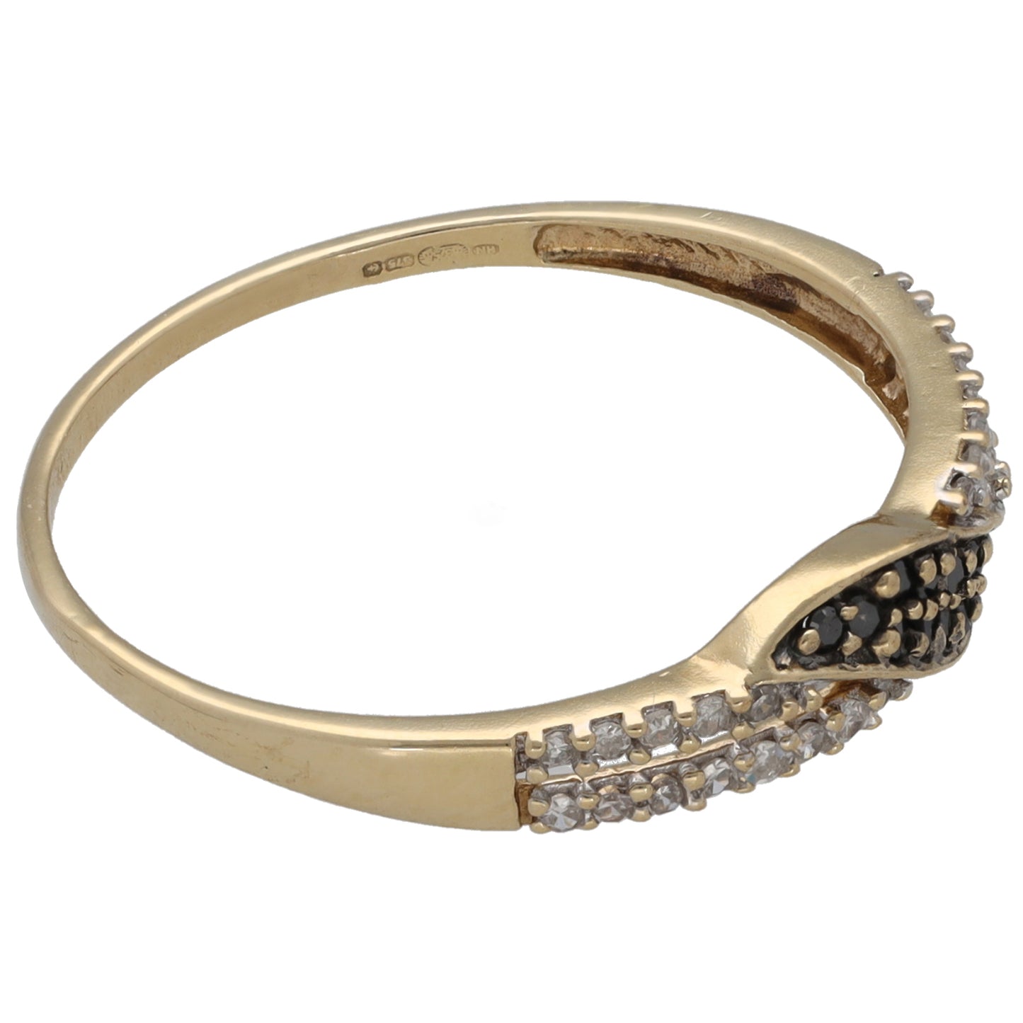 9ct Gold 0.19ct Diamond Dress/Cocktail Ring Size S