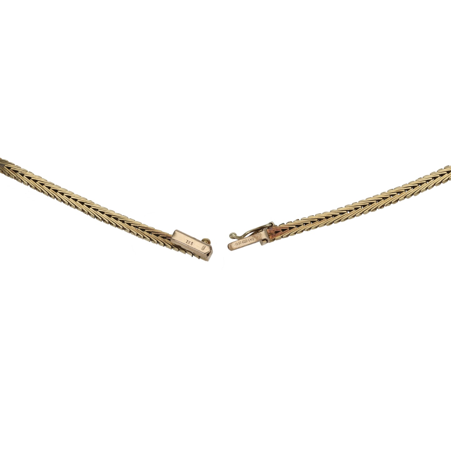 9ct Gold Fancy Necklace 14"