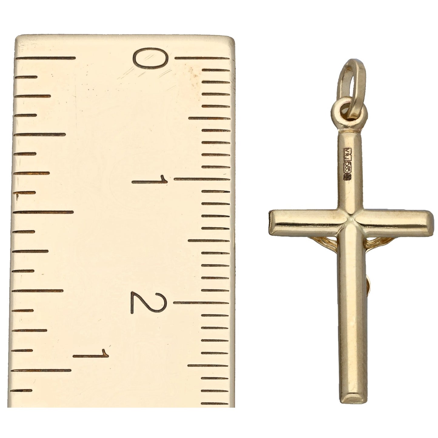 New 14ct Gold Crucifix Pendant