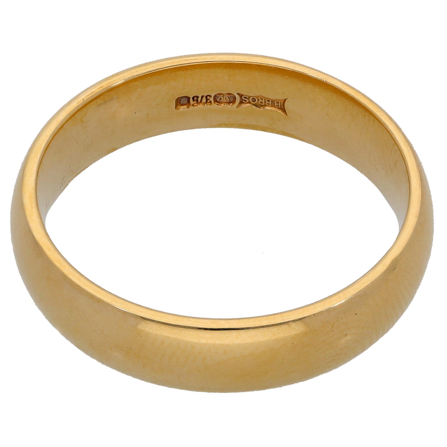 9ct Gold Plain Wedding Ring Size S