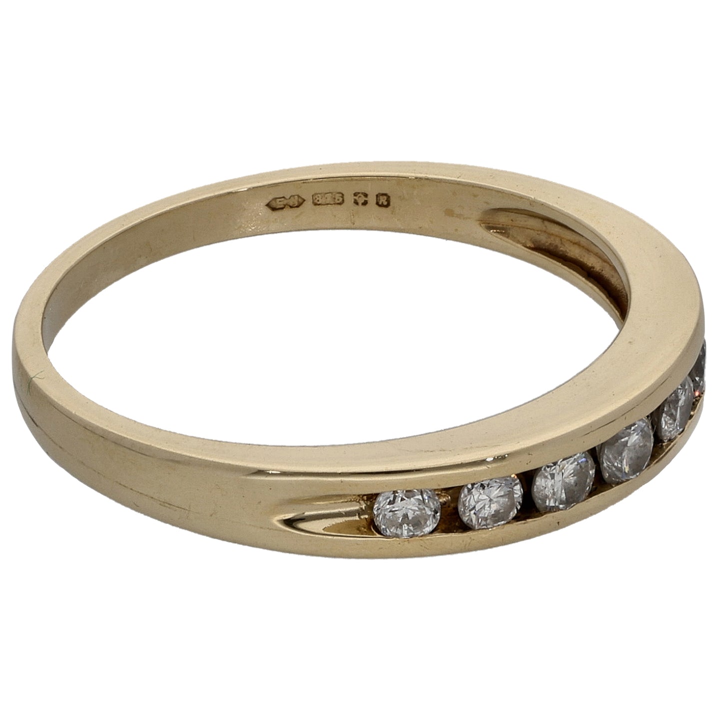 9ct Gold 0.14ct Diamond Eternity Ring Size M