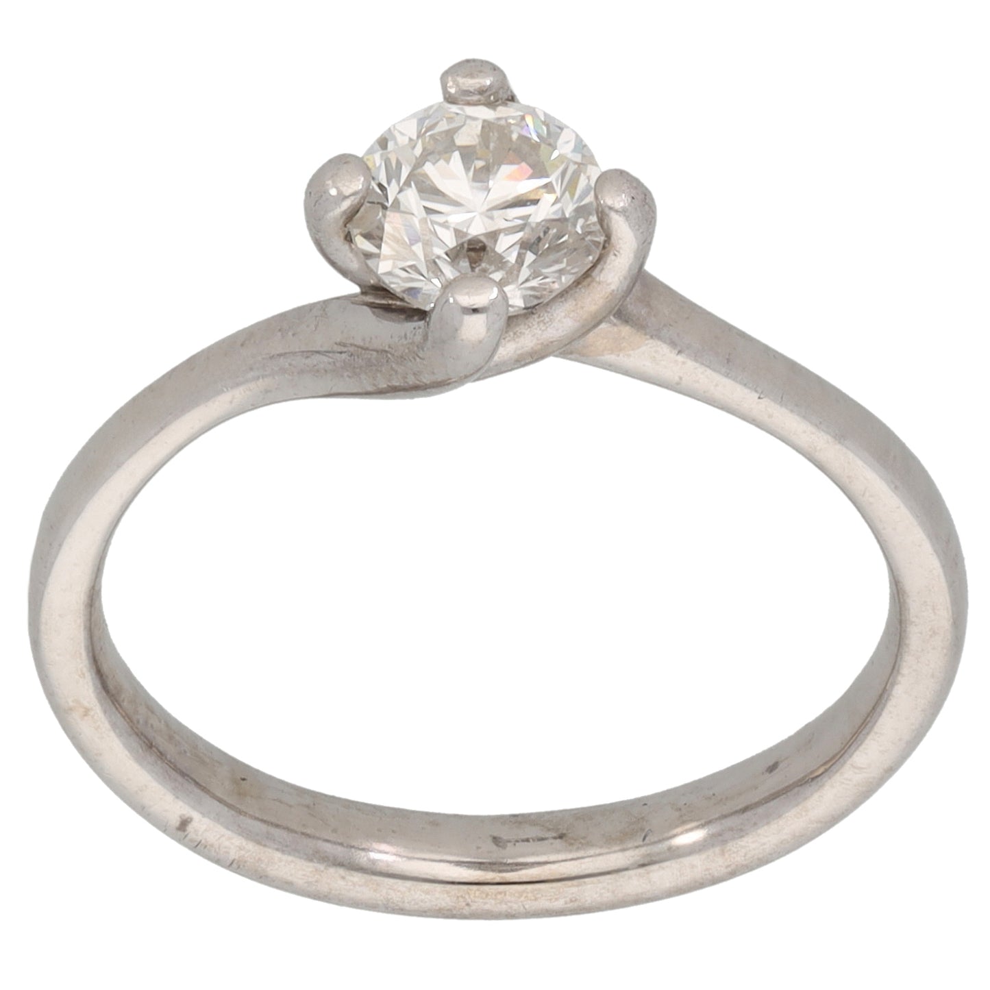 18ct White Gold 0.70ct Diamond Solitaire Ring Size O