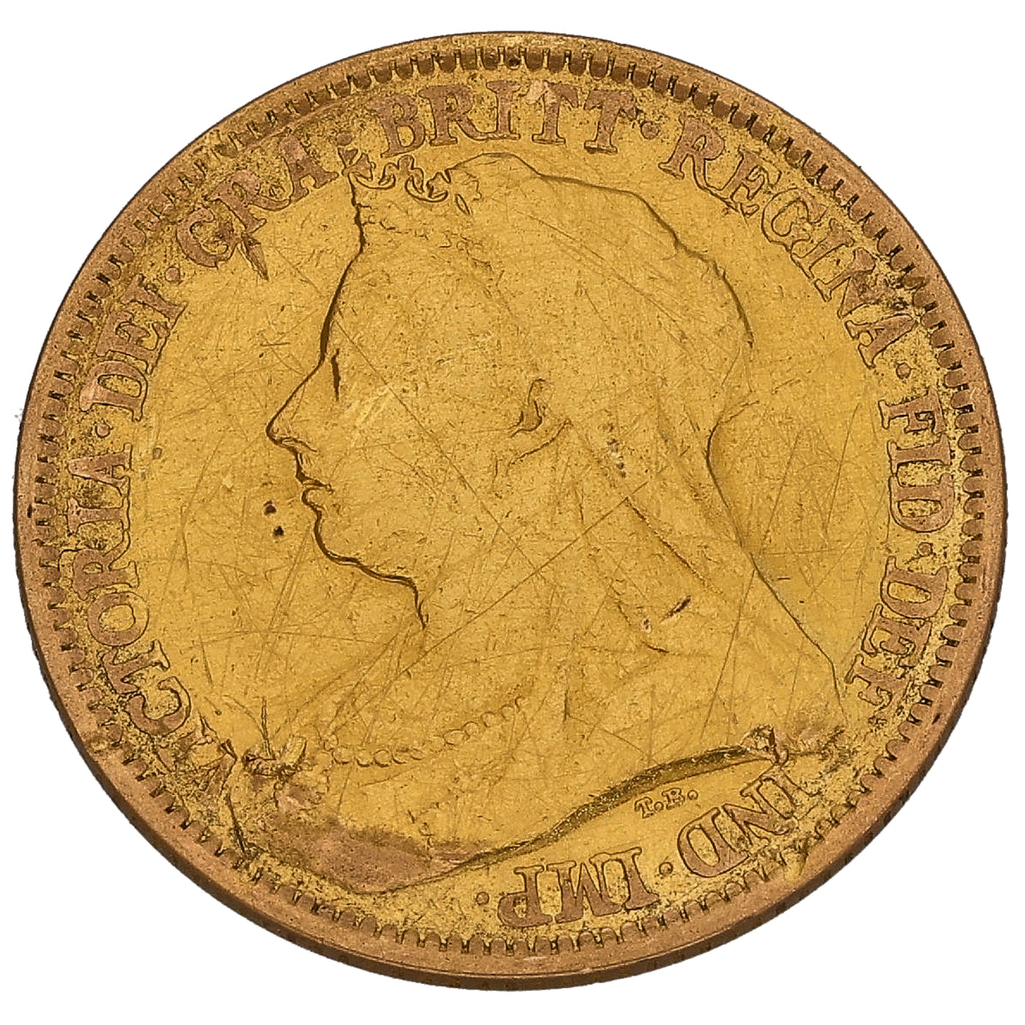 22ct Gold Queen Victoria Half Sovereign Coin 1893