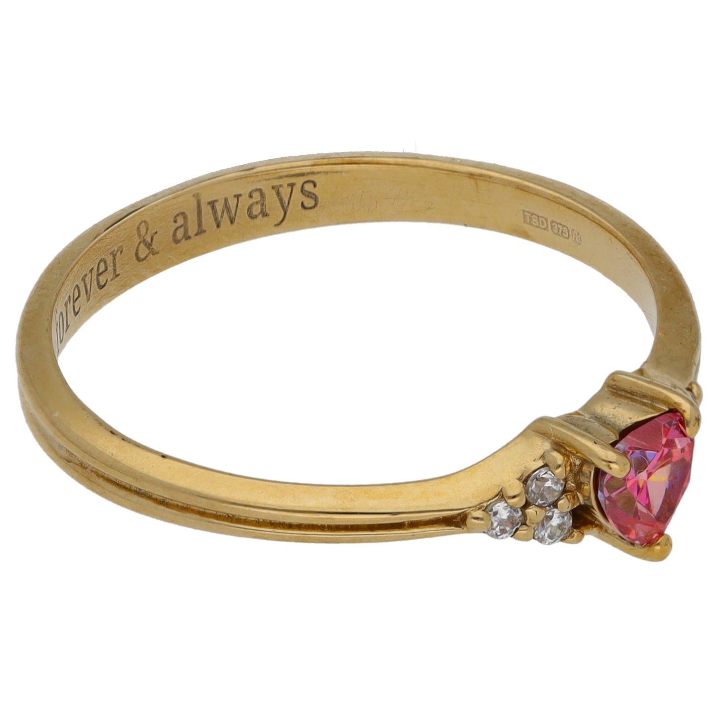 9ct Gold Cubic Zirconia Dress/Cocktail Ring Size P