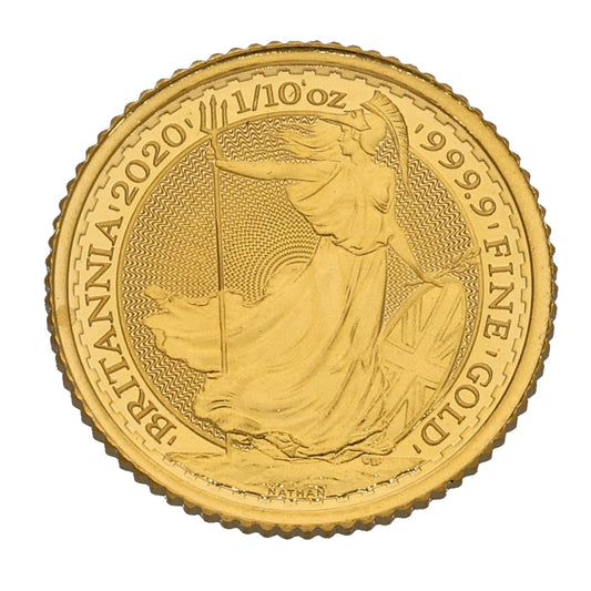 24ct Gold Queen Elizabeth II 1/10 OZ Britannia Coin 2020