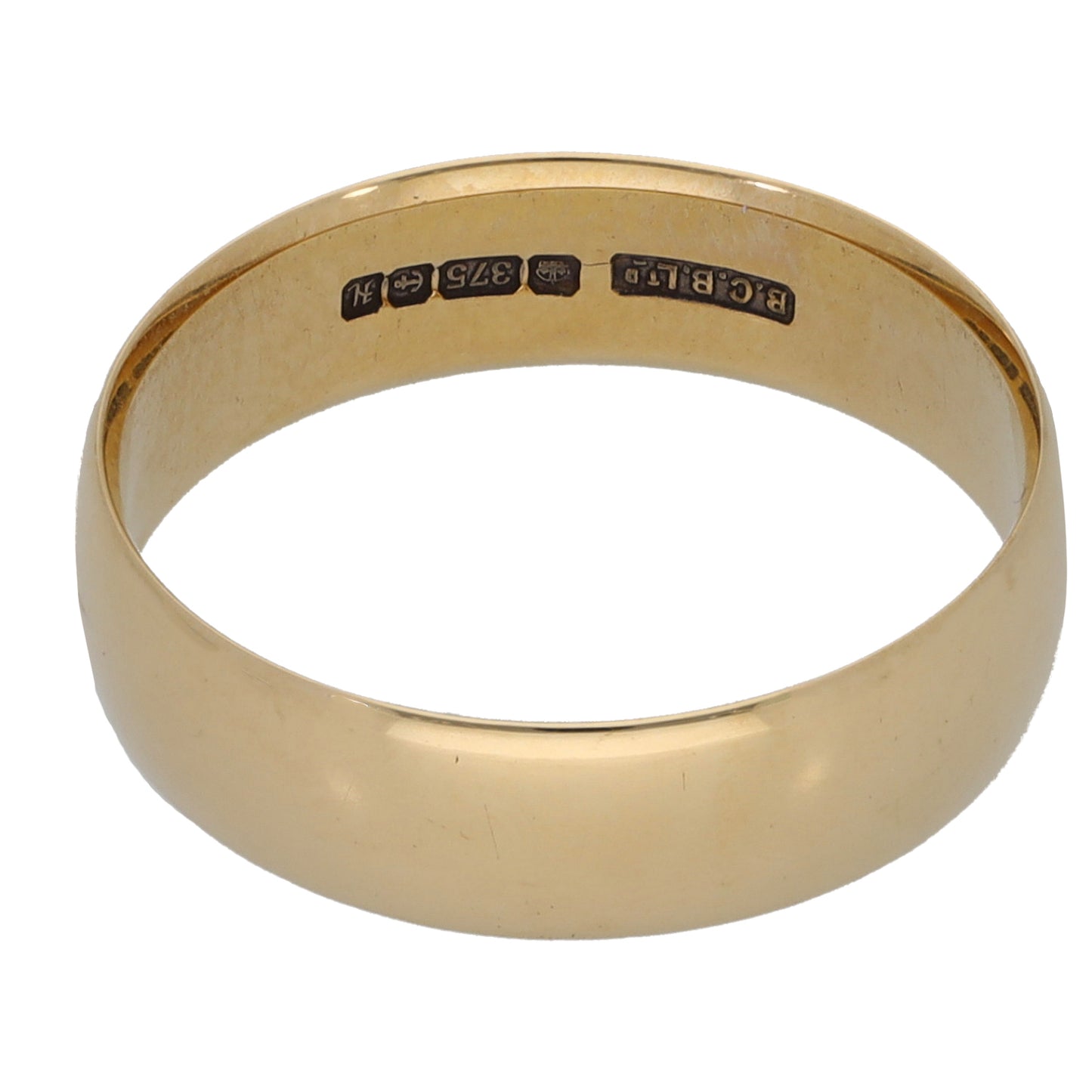 9ct Gold Plain Wedding Ring Size N