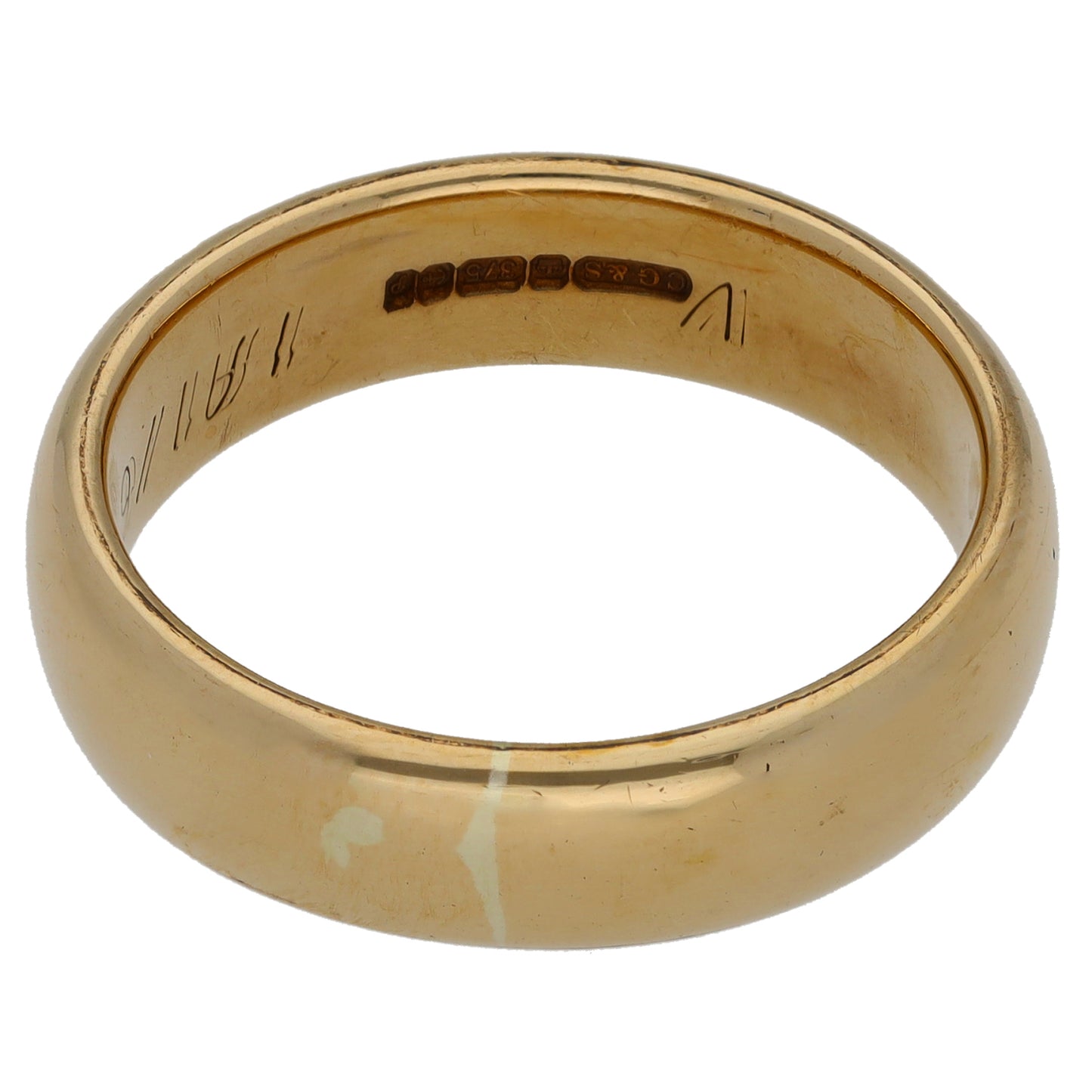 9ct Gold Plain Wedding Ring Size V