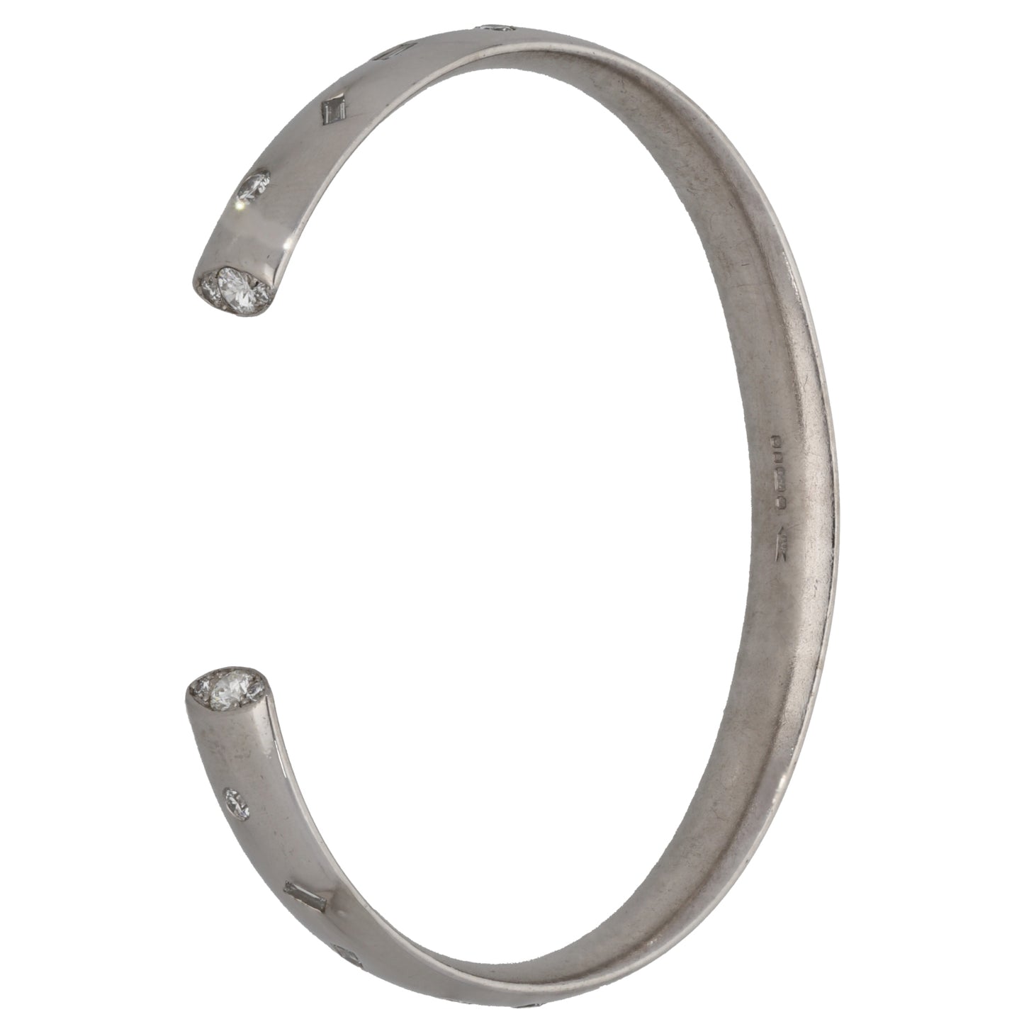 18ct White Gold 1.56ct Diamond Torque Bangle
