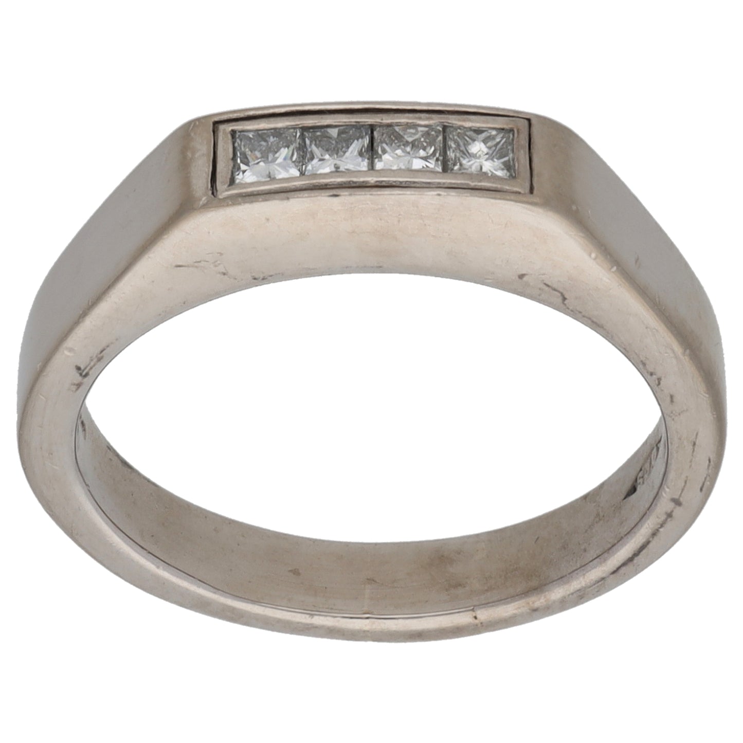 18ct White Gold 0.20ct Diamond Alternative Ring Size K
