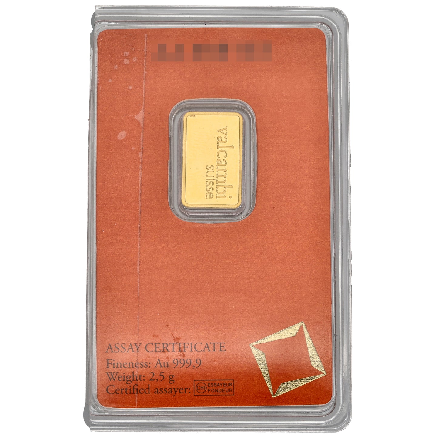 24ct 2.5g Gold Bar