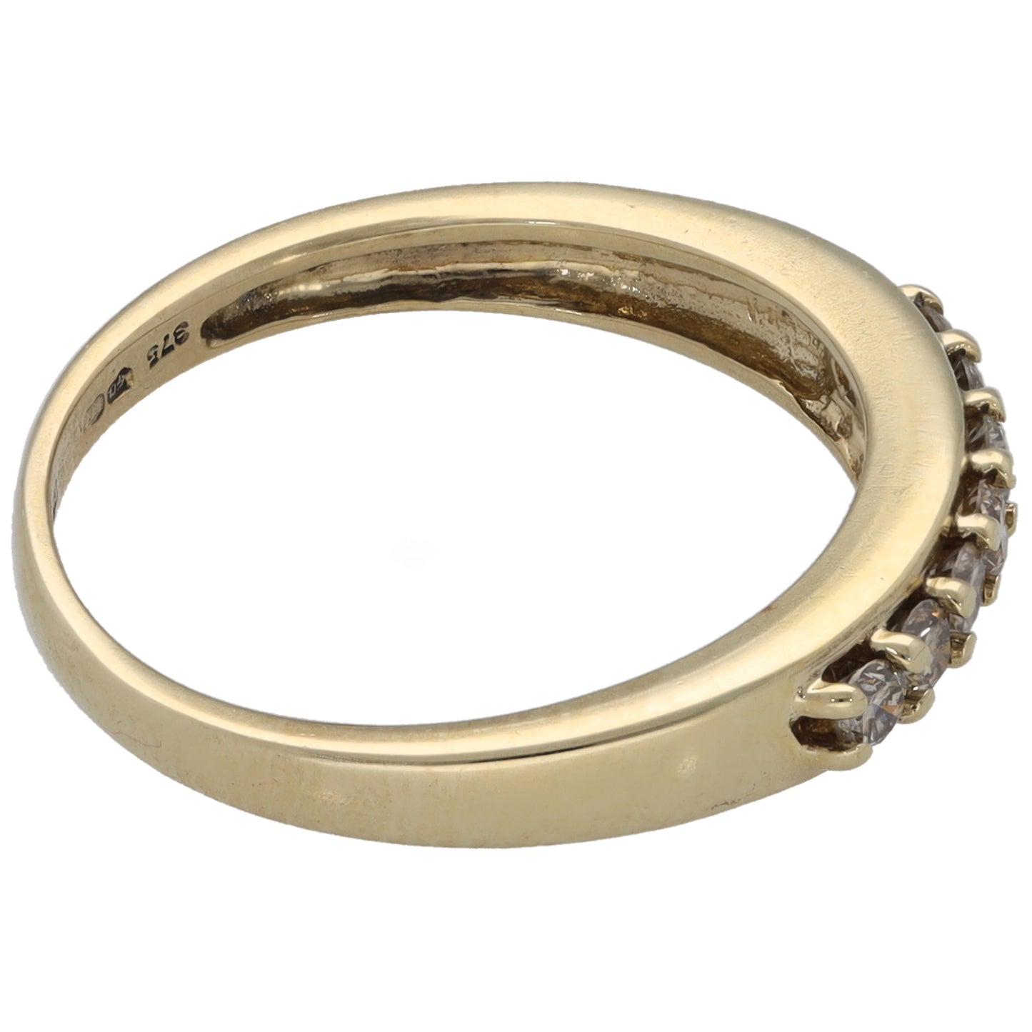 9ct Gold 0.25ct Diamond Half Eternity Ring Size L