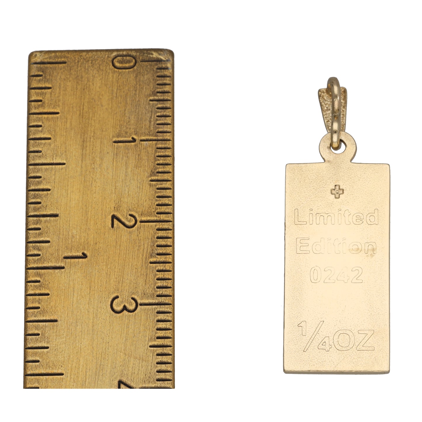 9ct Gold 0.01ct Diamond Ingot Pendant
