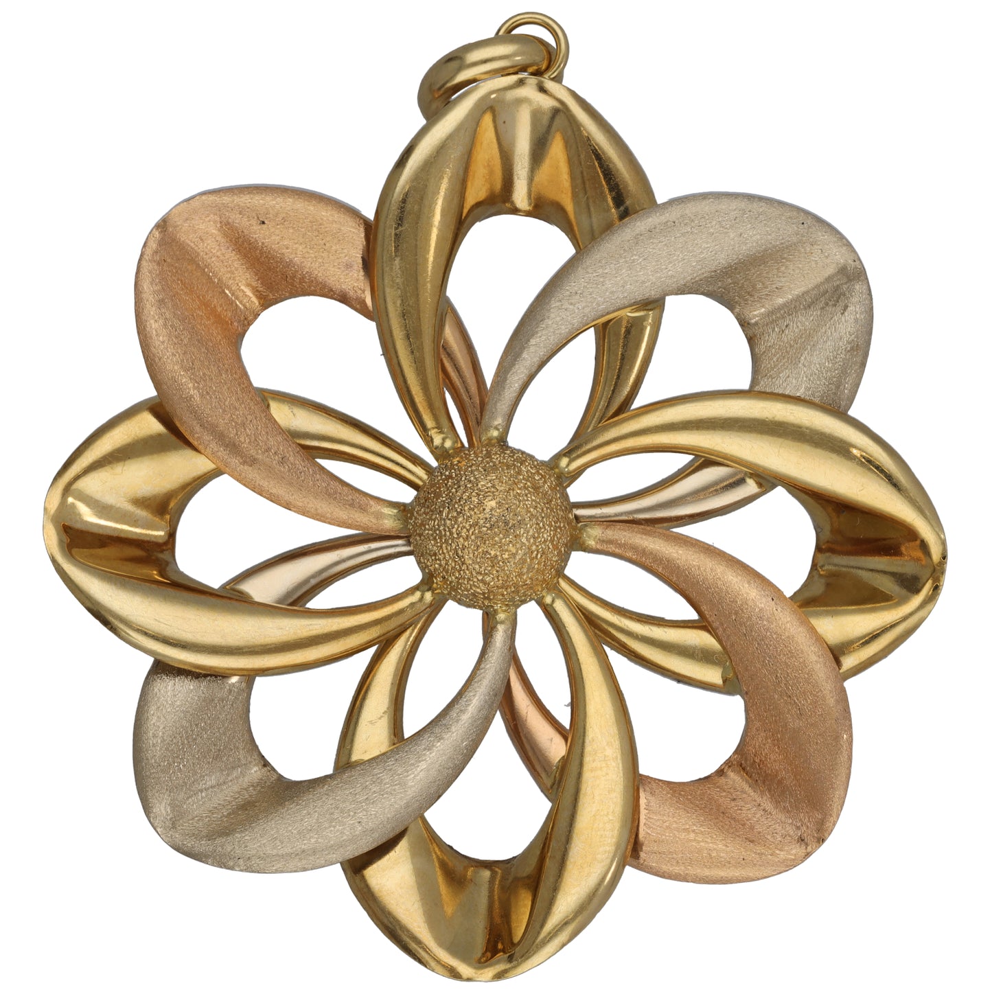18ct Tricolour Gold Alternative Pendant With Chain
