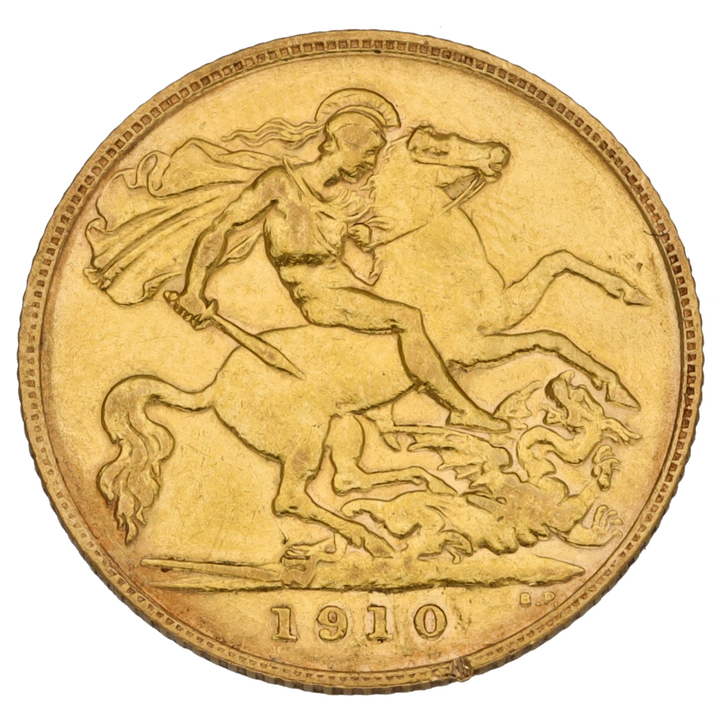 22ct Gold King Edward VII Half Sovereign Coin 1910