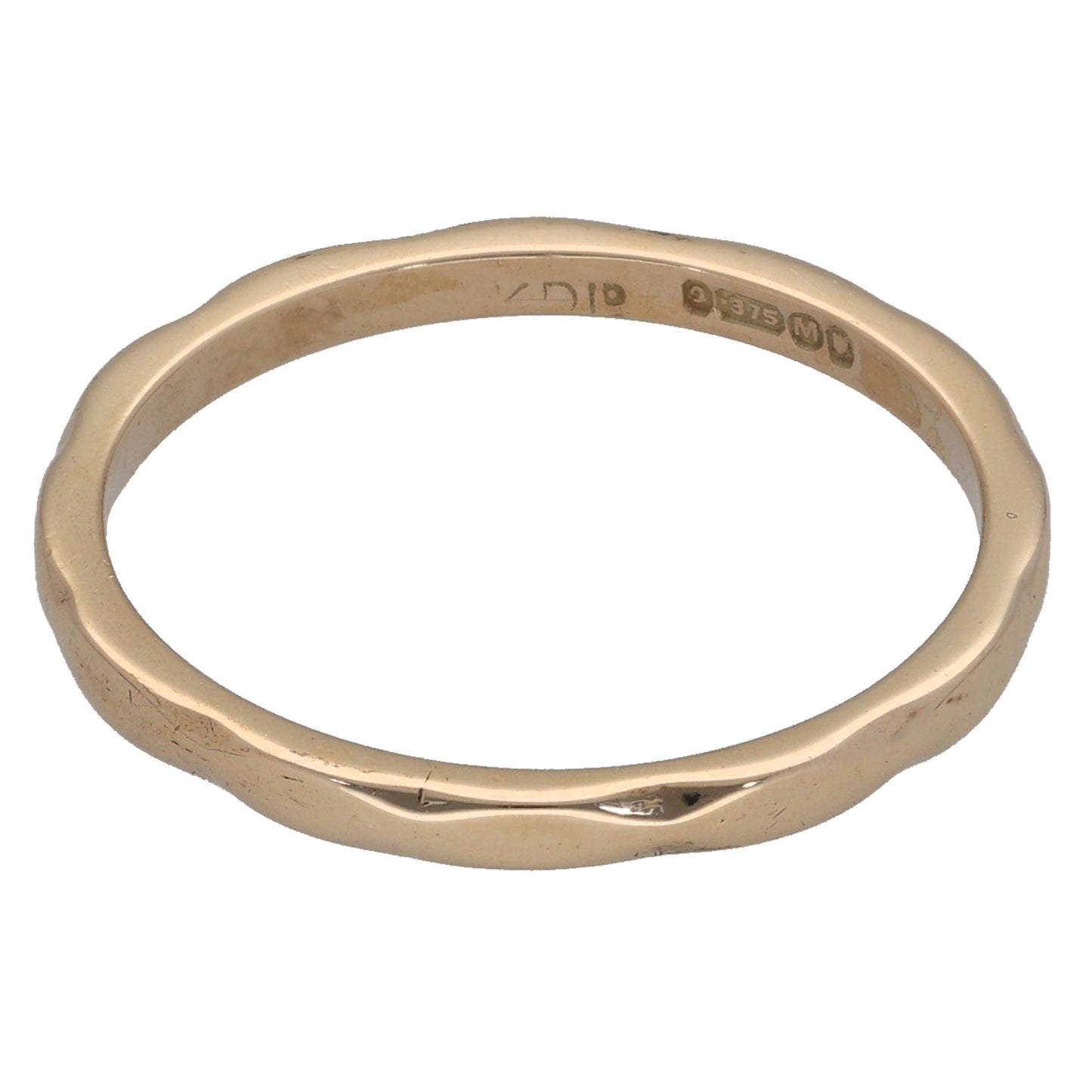 9ct Gold Plain Wedding Ring Size P