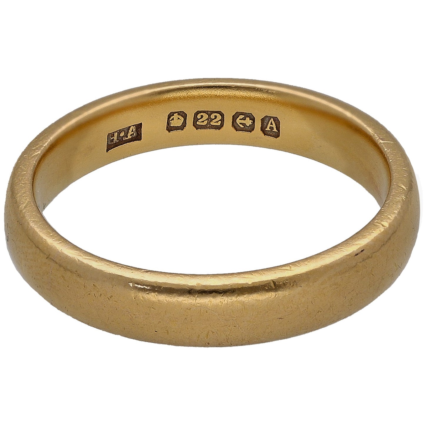 22ct Gold Plain Wedding Ring Size M
