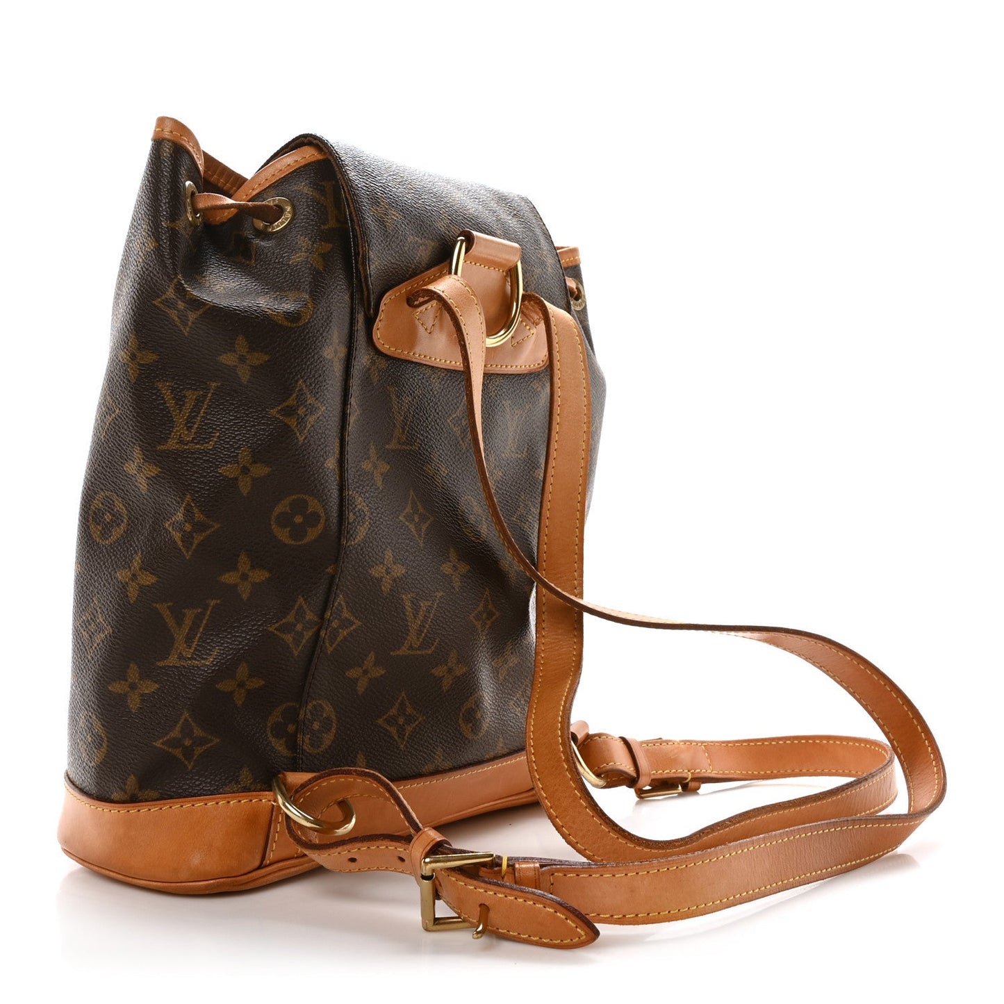 Louis Vuitton Montsouris MM Monogram Coated Canvas Bag - Brown