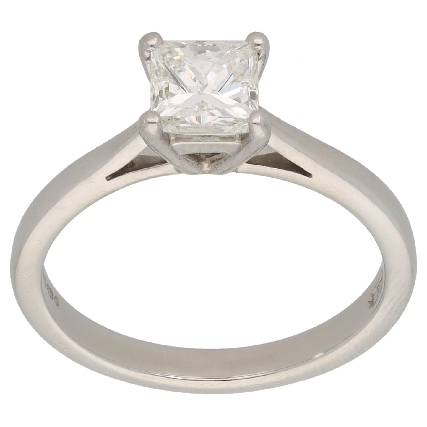 Platinum 1.00ct Diamond Solitaire Ring Size N