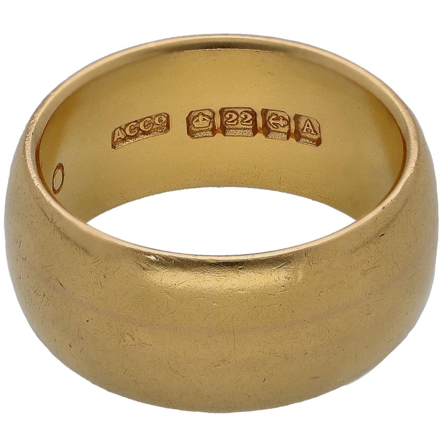 22ct Gold Plain Wedding Ring Size O