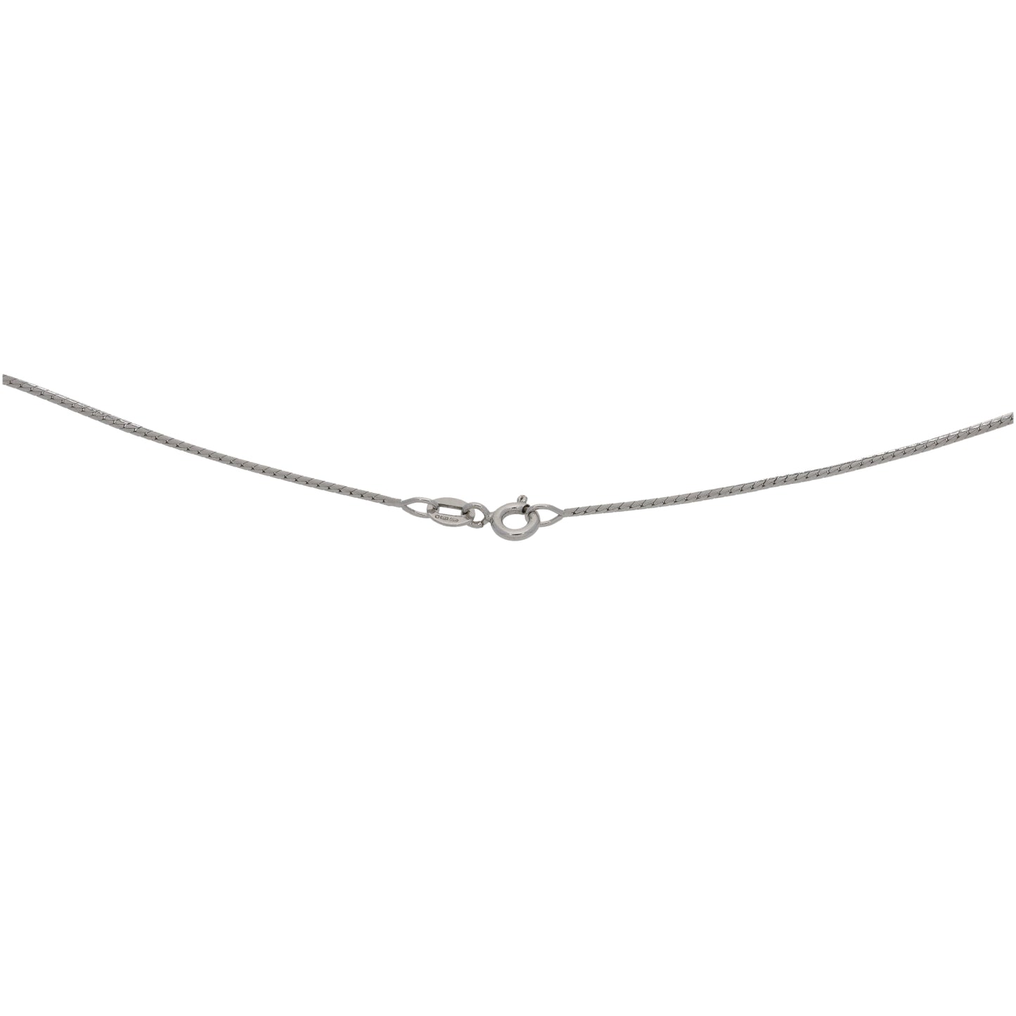 9ct White Gold 0.03ct Diamond Fancy Necklace 16"