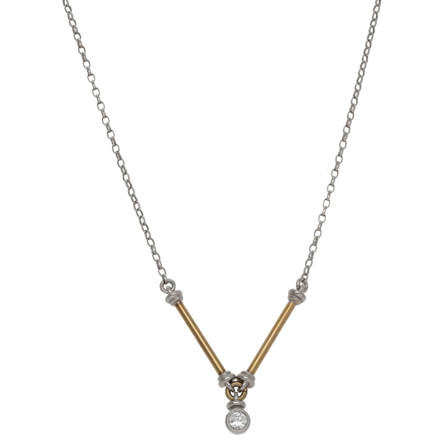 9ct Gold Cubic Zirconia Earrings & Necklace Jewellery Set