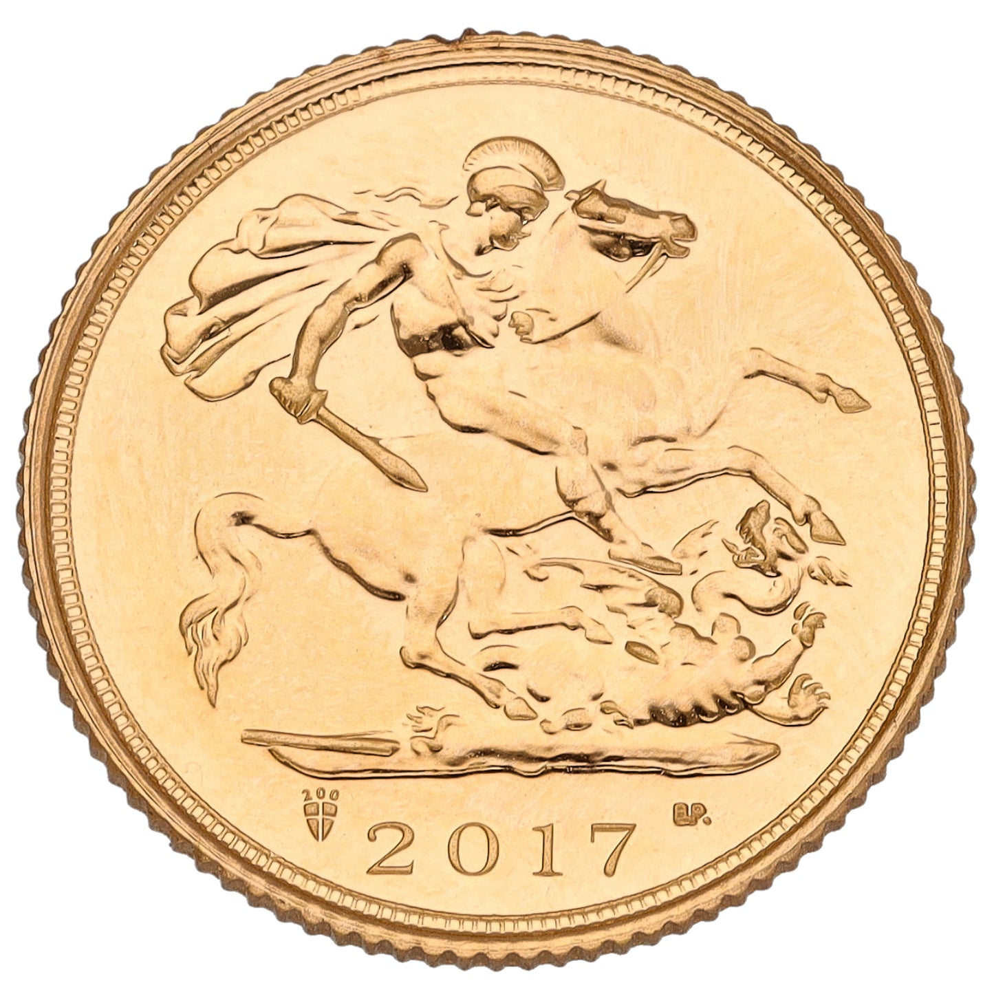 22ct Gold Queen Elizabeth II Half Sovereign Coin 2017
