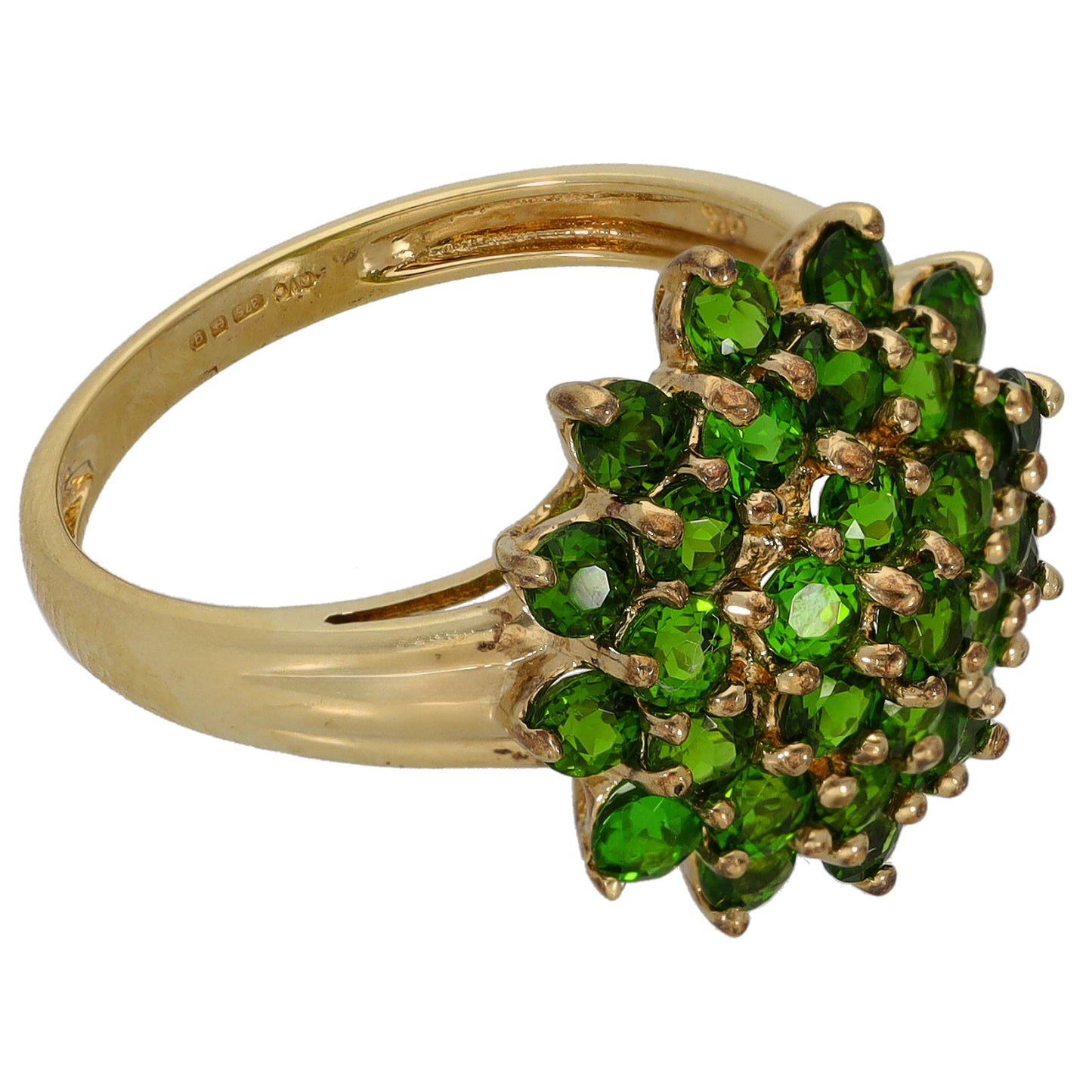 9ct Gold Diopside Dress/Cocktail Ring Size Q