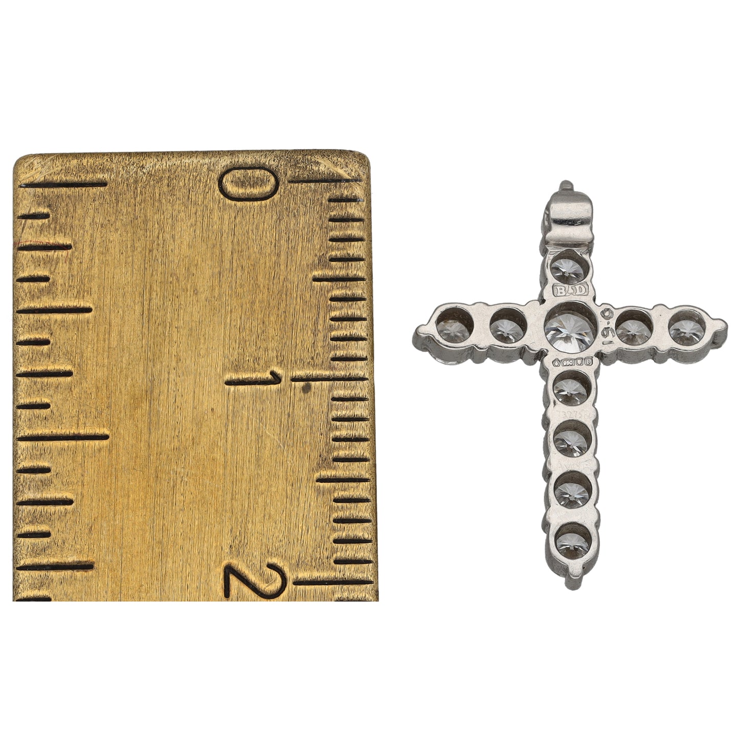 Platinum 0.65ct Diamond Cross Pendant