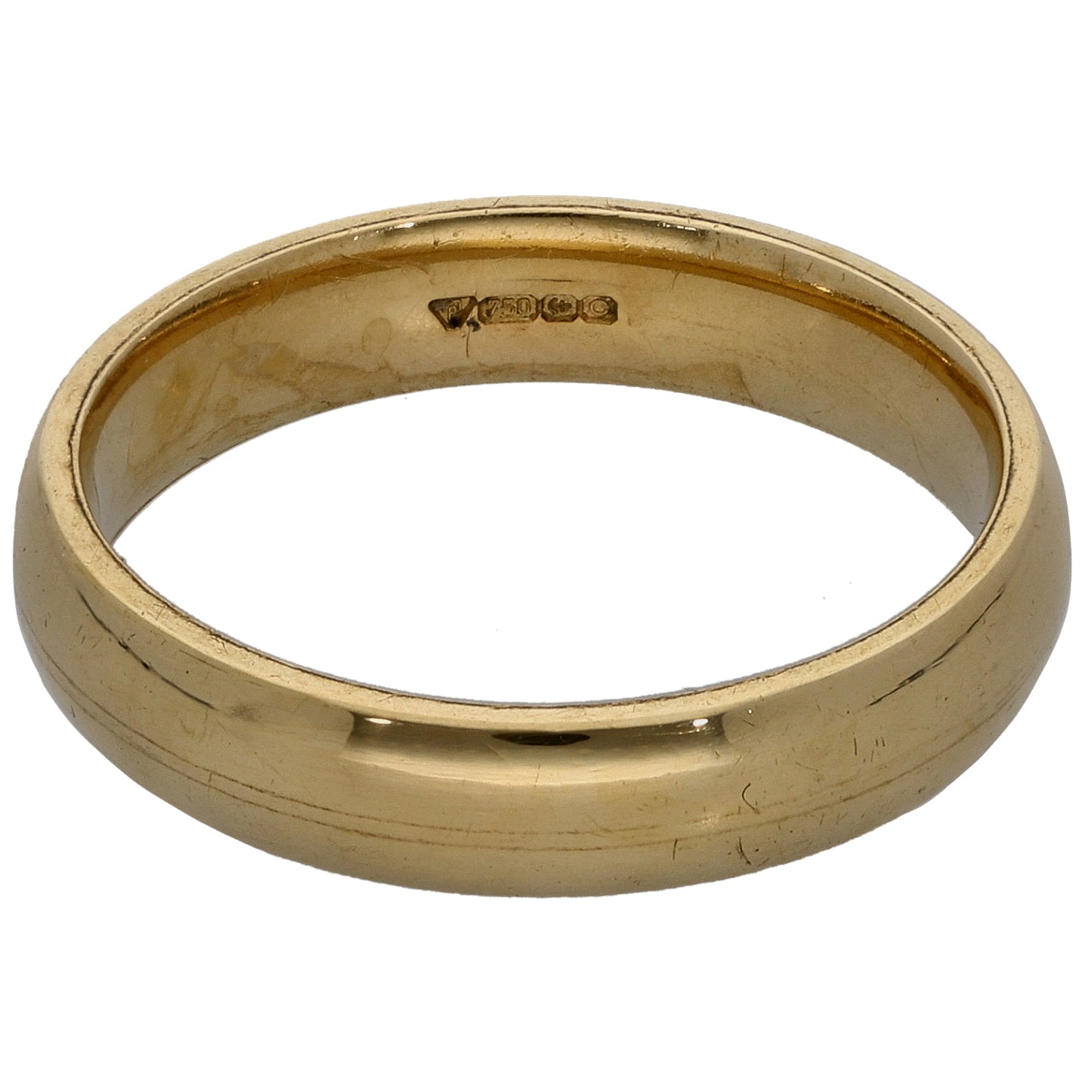 18ct Gold Plain Wedding Ring Size M