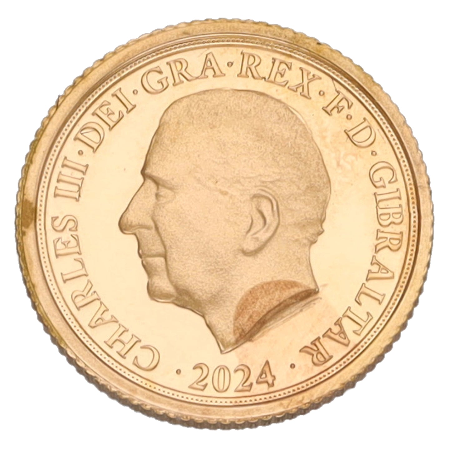 22ct Gold Sir Winston Churchill Quarter Sovereign Coin 2024