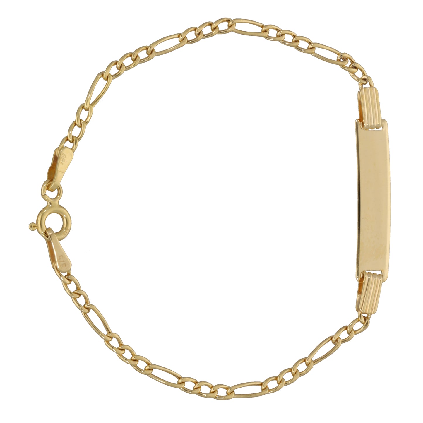 New 9ct Gold Hollow Kids ID Bracelet