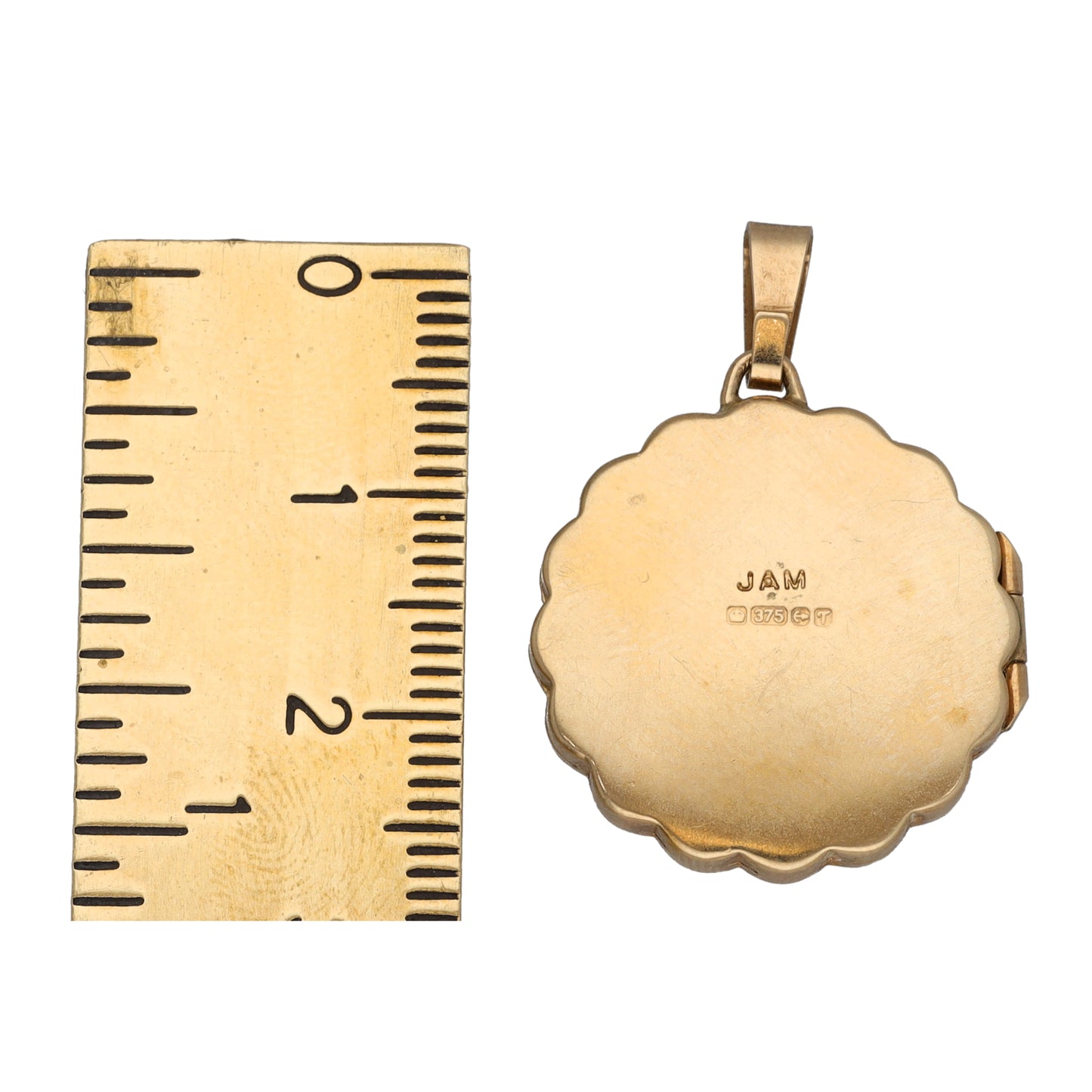 9ct Gold Patterned Locket Pendant