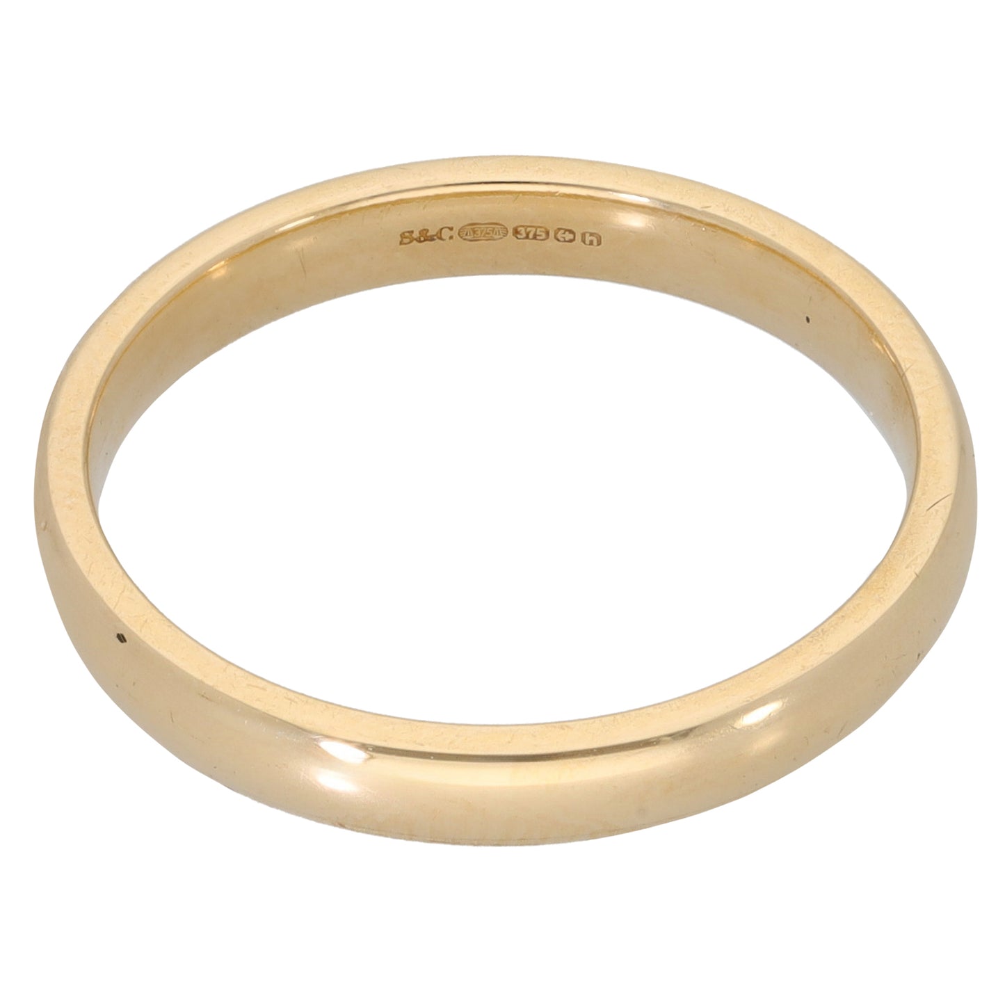 9ct Gold Plain Wedding Ring Size Q