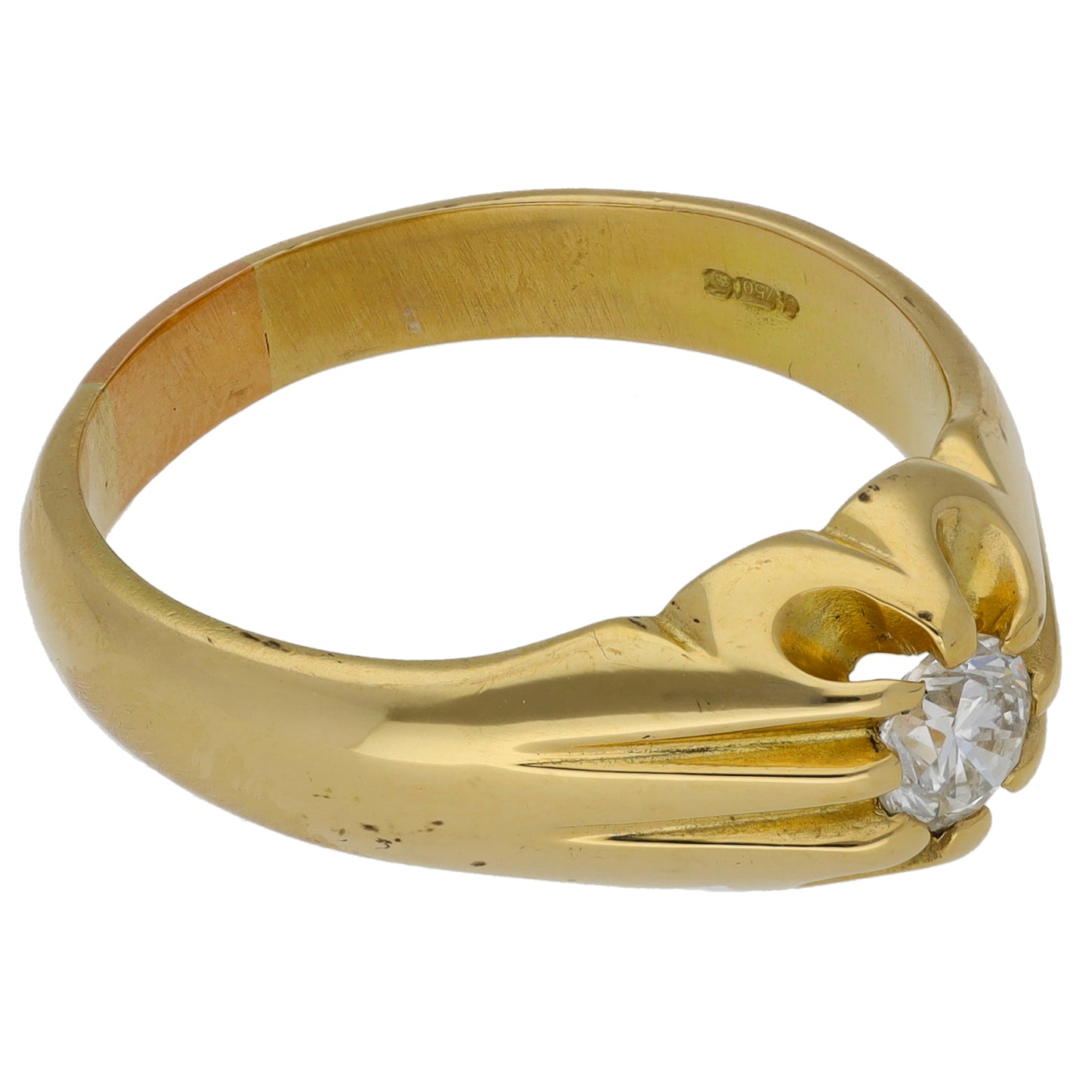 18ct Gold 0.46ct Diamond Solitaire Ring Size W