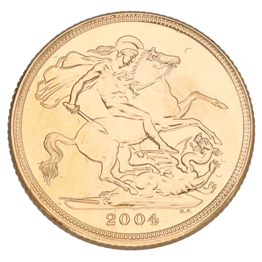 22ct Gold Queen Elizabeth II Full Sovereign Coin 2004