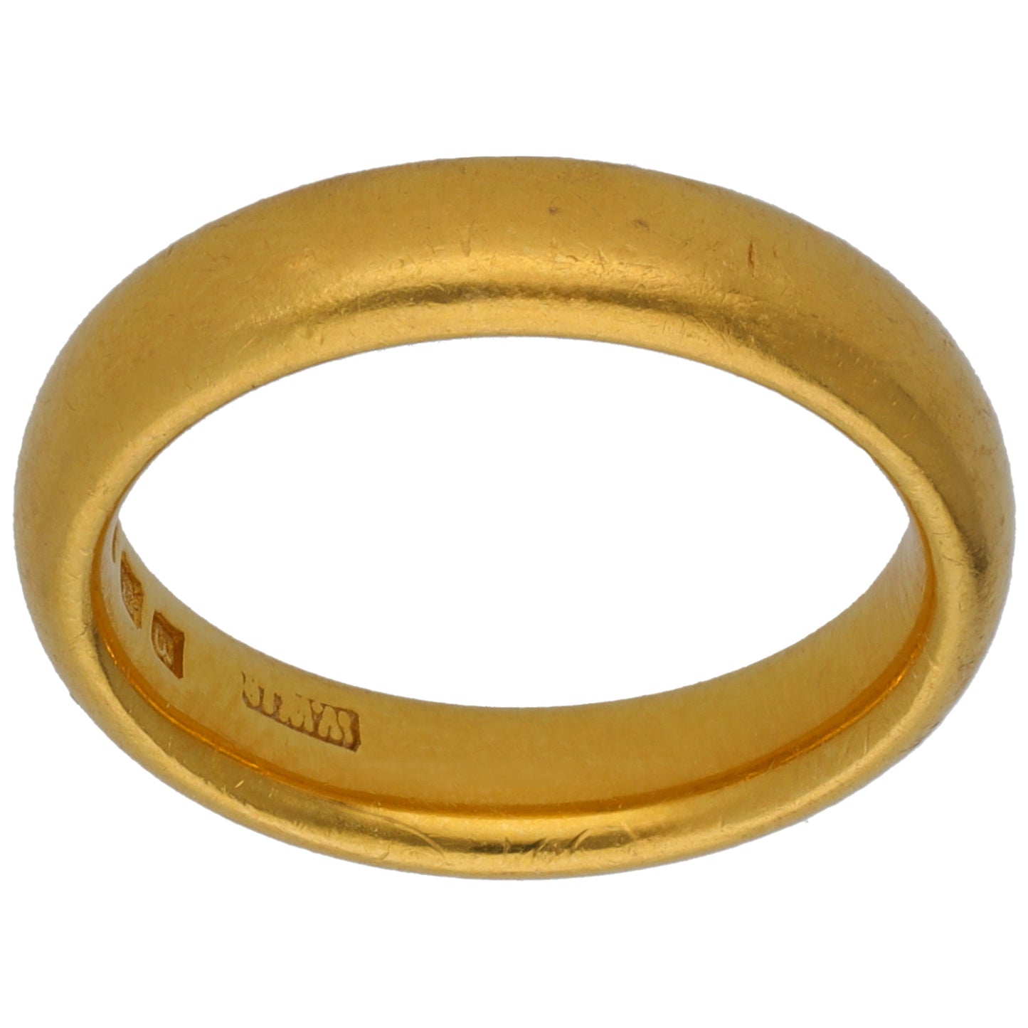 22ct Gold Plain Wedding Ring Size N