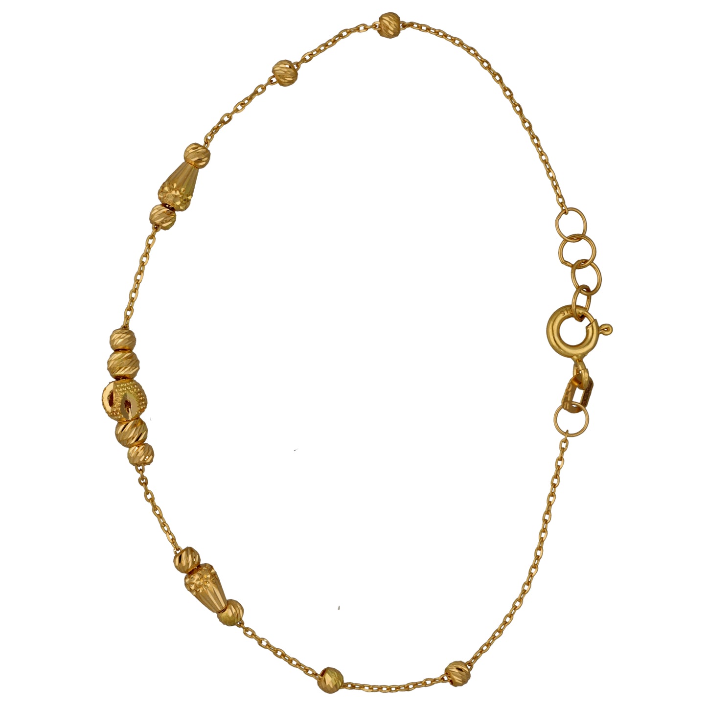 New 22ct Gold Fancy Beaded Bracelet