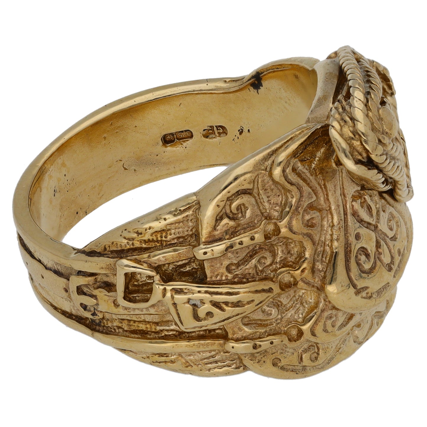 9ct Gold Saddle Ring Size U