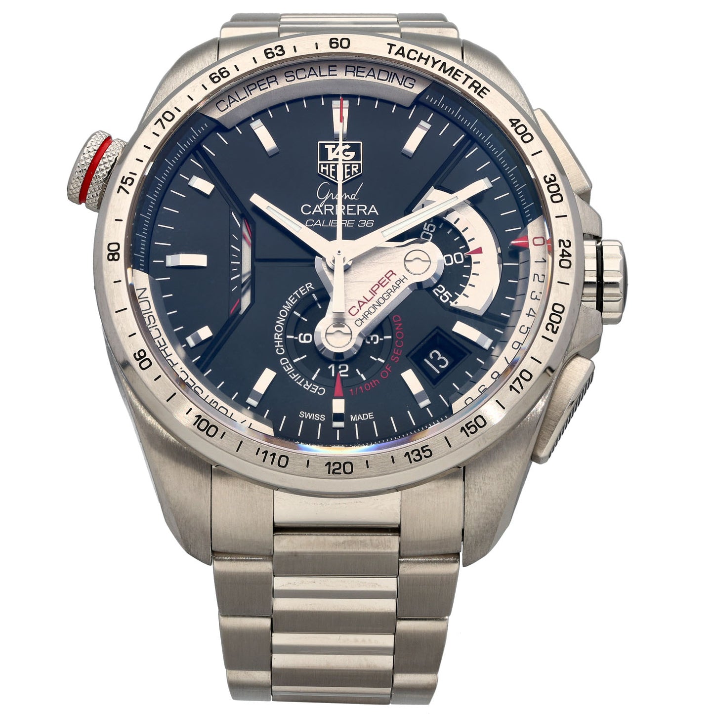 Tag Heuer Grand Carrera CAV5115 43mm Stainless Steel Watch