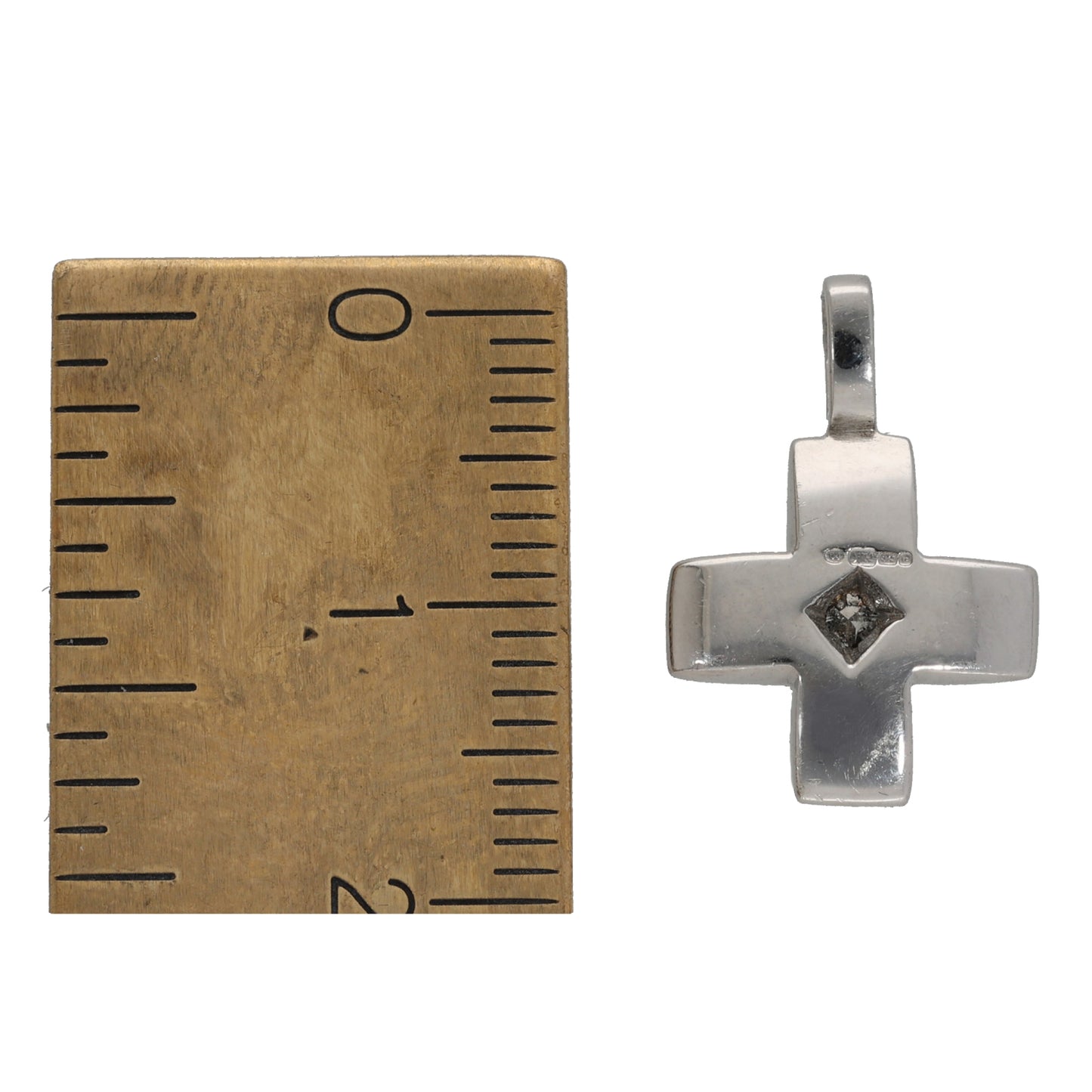 9ct White Gold 0.10ct Diamond Alternative Pendant