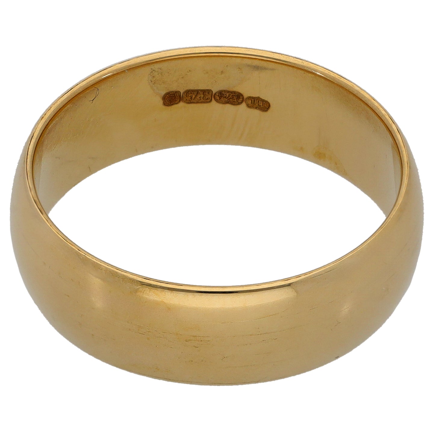 9ct Gold Plain Wedding Ring Size O