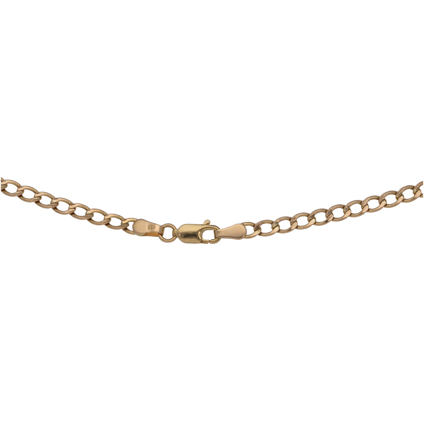 9ct Gold Garnet Fancy Necklace 18"